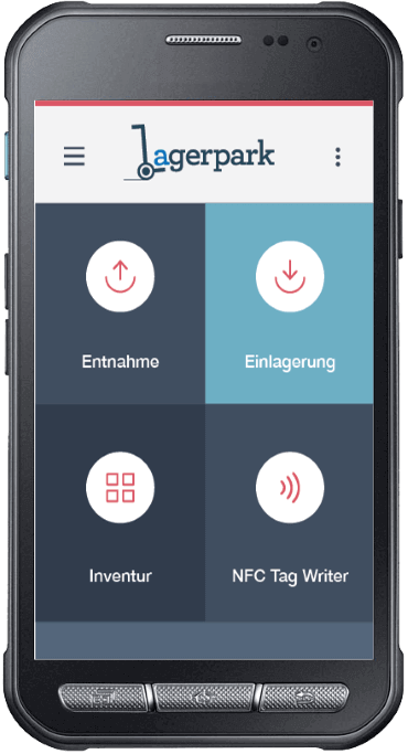 Lagerpark ist problemlos auf Ihrem Android-Smartphone verwendbar und intuitiv zu bedienen