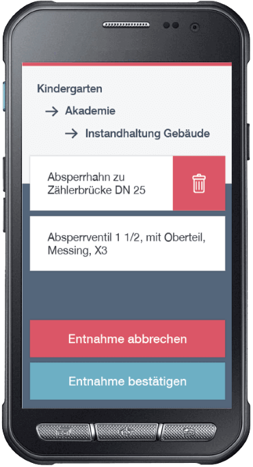 Mit der Lagerpark-App sind Einlagerungen und Entnahmen problemlos zu bewältigen