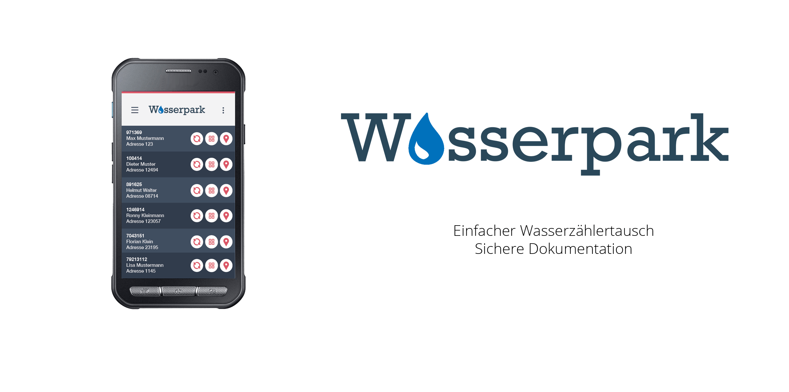 Wasserpark - Einfacher Wasserzählertausch Sichere Dokumentation